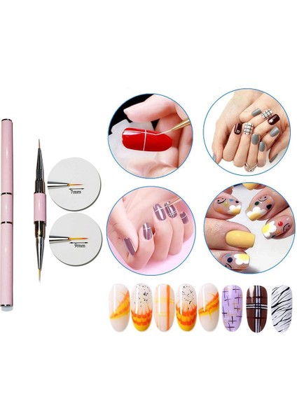 N1-5mm-7mm Çift Uçlu Tırnak Fırçası Fransız Şerit Fırçalar Manikür Astar Fırçası 3D Ipuçları Ultra-Ince Çizgi Çizim Kalemi Uv Jel Boyama Fırçaları (Yurt Dışından) fırsatları