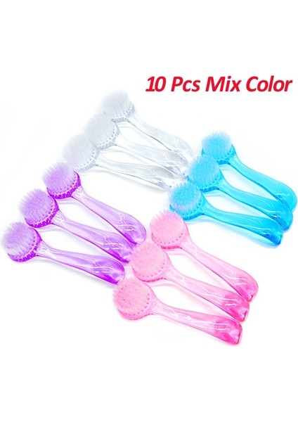 10 Adet Mix Renk 10/20/30/50 Adet Tırnak Temizleme Fırçası Manikür Yuvarlak Kafa Tırnak Salonu Akrilik Fırçalar Araçları Sökücü Toz Tozu Temiz Fırça Seti (Yurt Dışından)