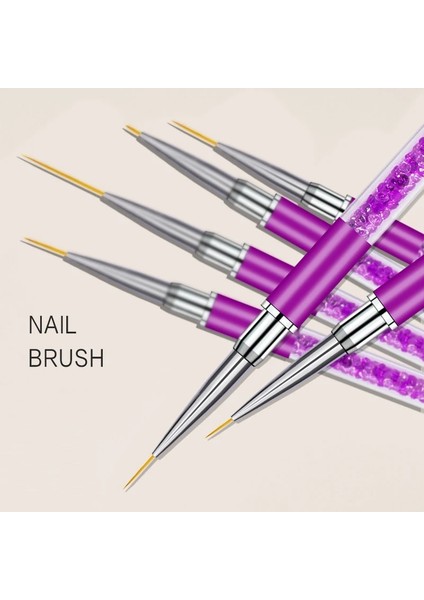 Mor-02 Tırnak Resim Fırçası Astar Şerit Çiçek Çizim Boyama Kalem Akrilik Uv Jel Uzatma Izgaraları Fırça Dıy Tasarım Çizim Manikür Araçları (Yurt Dışından) fiyatları