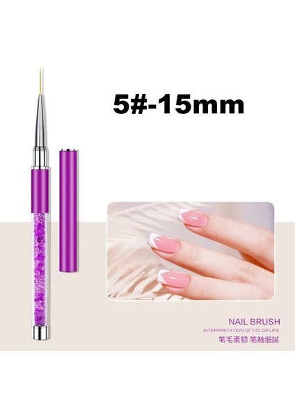 Mor-02 Tırnak Resim Fırçası Astar Şerit Çiçek Çizim Boyama Kalem Akrilik Uv Jel Uzatma Izgaraları Fırça Dıy Tasarım Çizim Manikür Araçları (Yurt Dışından) fırsatları