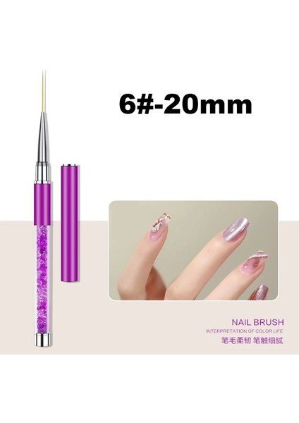 Mor-02 Tırnak Resim Fırçası Astar Şerit Çiçek Çizim Boyama Kalem Akrilik Uv Jel Uzatma Izgaraları Fırça Dıy Tasarım Çizim Manikür Araçları (Yurt Dışından) indirimleri