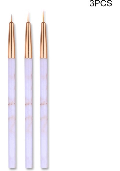 Desen 3 Doğan Pretty Tırnak Fırçası Seti Manikür Akrilik Fransız Çizim Kalemi Tırnak Sanat Astar Fırçası Uv Jel Fırçalar Boyama Aracı (Yurt Dışından)