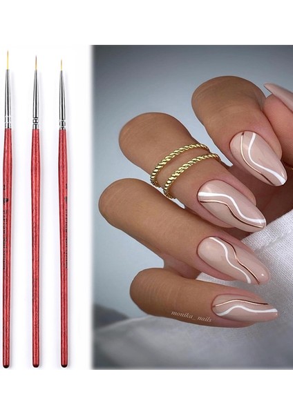 Desen 3 Doğan Pretty Tırnak Fırçası Seti Manikür Akrilik Fransız Çizim Kalemi Tırnak Sanat Astar Fırçası Uv Jel Fırçalar Boyama Aracı (Yurt Dışından) modelleri