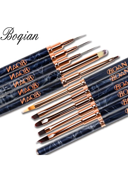 Oval 4 Bqan Mermer Astar Tırnak Fırçası Jel Fırça Manikür Akrilik Uv Jel Uzatma Kalem Tırnak Kalem Boyama Çizim Fırçası Tırnak Fırçası (Yurt Dışından) fırsatları