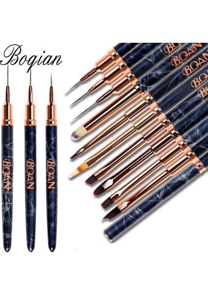 Oval 4 Bqan Mermer Astar Tırnak Fırçası Jel Fırça Manikür Akrilik Uv Jel Uzatma Kalem Tırnak Kalem Boyama Çizim Fırçası Tırnak Fırçası (Yurt Dışından) indirimleri