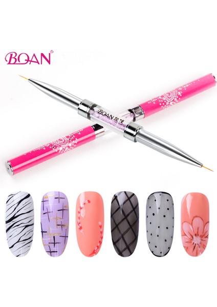 6mm 7mm Bqan Çift Kafa Yeni Nail Art Liner Fırça Aracı Oyma Kristal Ultra-Ince Çizgi Çizim Kalem Çekme Tel Fototerapi Çiçek Tırnak Sanat (Yurt Dışından) modelleri