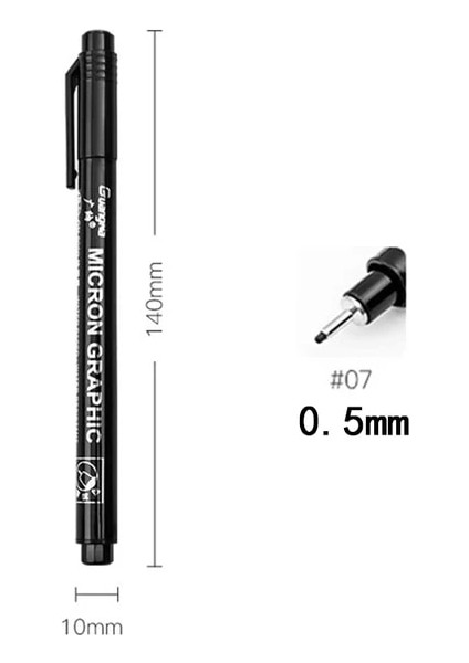 0.5mm 1 Adet Nail Art Graffiti Kalem Siyah Renk Uv Jel Lehçe Tasarım Nokta Boyama Detaylandırma Kalem Fırçalar Dıy Nail Art Süslüyor Araçları 11 Boyutu (Yurt Dışından)