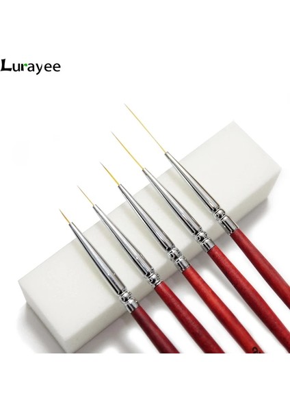 1 Adet 6mm Kalem 5 Adet Tırnak Sanat Fırçaları Ahşap Astar Çizim Fransız Şerit Boyama Fırçası Manikür Tırnak Aksesuarı ve Aracı (6/9/12/18/24MM) (Yurt Dışından) fiyatları