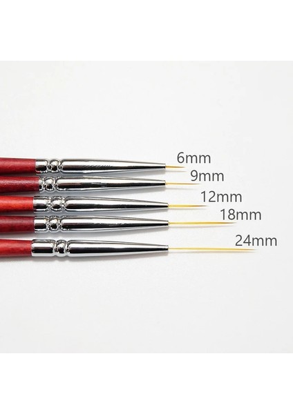 1 Adet 6mm Kalem 5 Adet Tırnak Sanat Fırçaları Ahşap Astar Çizim Fransız Şerit Boyama Fırçası Manikür Tırnak Aksesuarı ve Aracı (6/9/12/18/24MM) (Yurt Dışından) fırsatları
