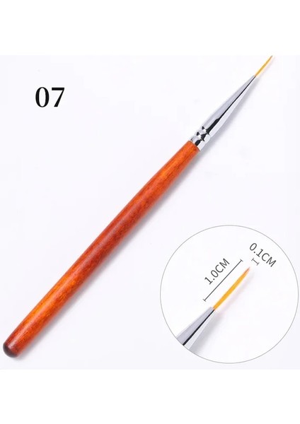 A07 1 Adet Astar Tırnak Sanat Akrilik Sıvı Toz Oyma Uv Jel Uzatma Boyama Fırçası Hatları Astar Cetvel Kalemi Manikür Araçları (Yurt Dışından)