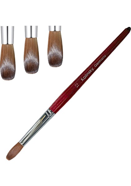 Yeni Fırça 12 Usidaer Kolinsky Tırnak Fırçası Akrilik Kırmızı Yuvarlak Ahşap Saplı ve Kristal Uv Jel Boyama Için% 100 Kolinsky Samur Saç (Yurt Dışından) fiyatları