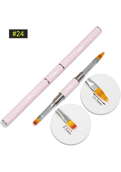 Desen 24 Tırnak Resim Fırçası Akrilik Profesyonel Akrilik Tırnak Fırçaları Çiçek Boyama Astar Çizim Tırnak Dekorasyon Fırçaları (Yurt Dışından)