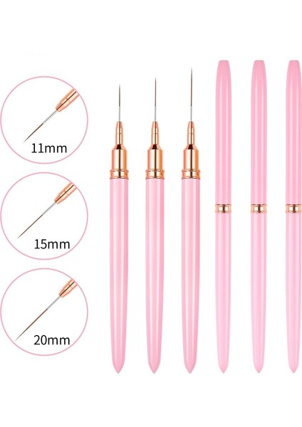 20MM Fransız Şerit Tırnak Sanat Astar Fırçası Tırnak Sanat Gömlekleri Çizgi Fırçaları 3D Ipuçları Çizgi Çizgili Dıy Çizim Kalemi Uv Jel Boyama Fırçaları (Yurt Dışından)