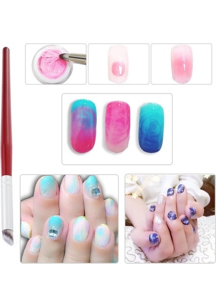 Pembe 2 Adet 2 Adet/takım Tırnak Resim Fırçası Uv Jel Boyama Çizim Manikür Kalem Araçları Dıy Aksesuar Pigment Degrade Kalem Tırnak Boyama (Yurt Dışından) modelleri