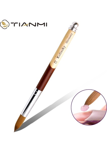 Yuvarlak-14 Tıanmı Ahşap Saplı Kolinsky Saç Tırnak Fırçası Akrilik Tırnak Sanat Fırçaları Jel Lehçe Oluşturucu Kalem Tırnak Bakımı Araçları Çizim Fırçaları (Yurt Dışından) fiyatları