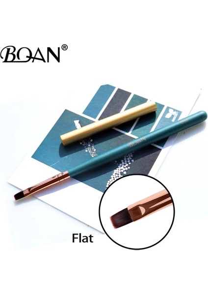 Düz Bqan #4#6#8#10 Nail Art Uv Jel Lehçe Boya Tırnak Fırçası Siyah Ahşap Saplı Oyma Çiçekler Manikür Tırnak Araçları (Yurt Dışından)