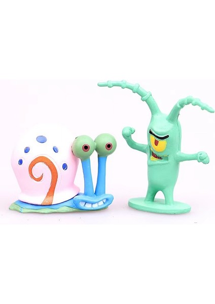 8 Adet Spongebob Squarepants Figürleri Koleksiyonu Model Bebekler Oyuncaklar (Yurt Dışından)