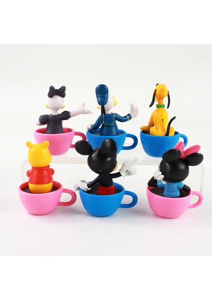 6 Adet Disney Figürleri Mickey/minnie/donald/daisy/pluto /winnie Kupada Model Bebekler Oyuncaklar (Yurt Dışından)