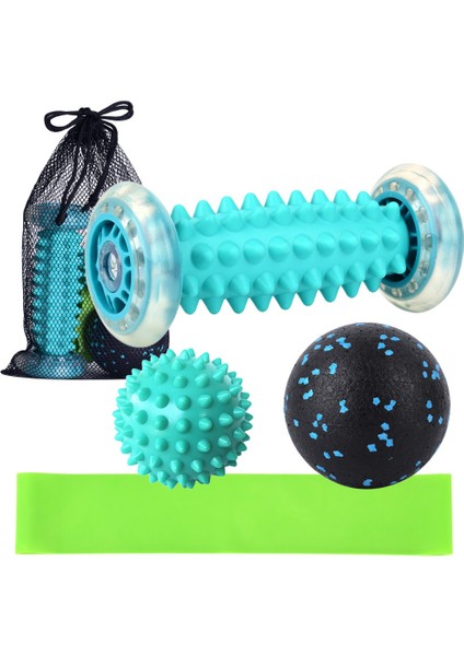 Lixada 5 Adet Silikon Masaj Aletleri Seti - Mavi (Yurt Dışından)