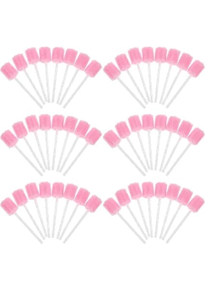 Pembe-3 Sünger Çubuk Ağız Diş Swabları Dayanıklı Ağız Fırçası Temizleme Aracı Masaj Çubukları Tek Kullanımlık (Yurt Dışından)