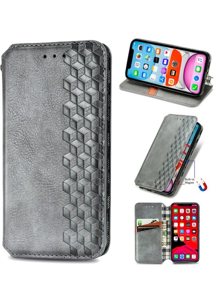 iPhone 11 Pro Kart Tutuculu Cüzdan Kılıfı, Pu Deri Çevirme Çubuğu Darbeye Dayanıklı Kapak (Yurt Dışından)