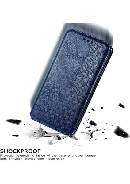 iPhone 12 Pro Max Kart Tutuculu Cüzdan Kılıfı, Pu Deri Çevirme Çubuğu Darbeye Dayanıklı Kapak (Yurt Dışından)