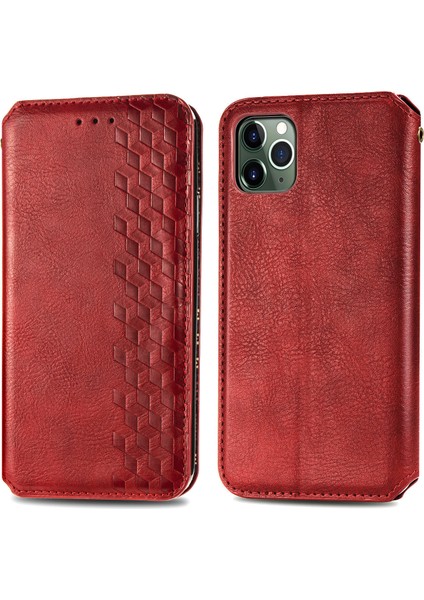 iPhone 11 Pro Max Kart Tutuculu Cüzdan Kılıfı, Pu Deri Çevirme Çubuğu Darbeye Dayanıklı Kapak (Yurt Dışından)