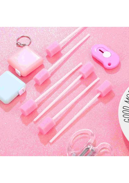 Pembe Swablar Tek Kullanımlık Sünger Ağız Yetişkin Süngerler Sopa Kuru Temizleme Swabsteeth Yaşlı Çocuk Yaşlı Diş Vaapes (Yurt Dışından)