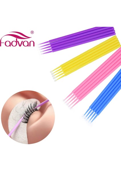 Pembe Orta 100 Adet 100/TORBA Tek Kullanımlık Makyaj Fırça Kirpik Çubukla Dayanıklı Mikro Fadvan Fırça Kirpik Uzatma Bireysel Kirpik Çıkarma Araçları (Yurt Dışından)