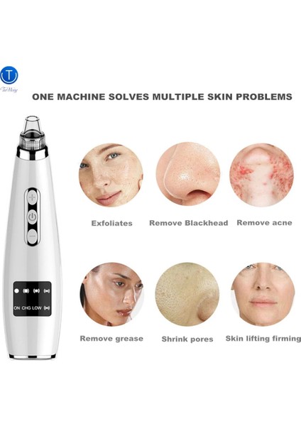 Hıçbır Kutu Tinwong Siyah Nokta Çıkarıcı Vakum, Elektrikli Yüz Comedo Emme Gözenek Temizleyici Çıkarıcı Aracı, 5 Değiştirilebilir Emme Kafaları (Yurt Dışından) modelleri