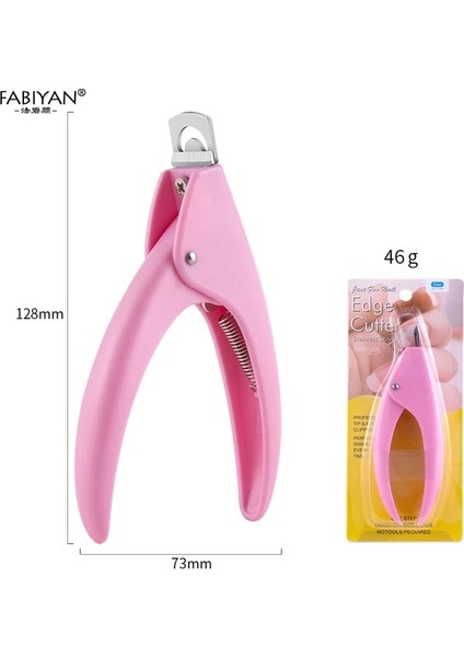 Açık Pembe 03 Nail Art Ipuçları Clipper Düzeltici Makas Yuvarlak Kenar Parmak Kesici Yanlış Çivi Manikür Aracı Plastik (Yurt Dışından)