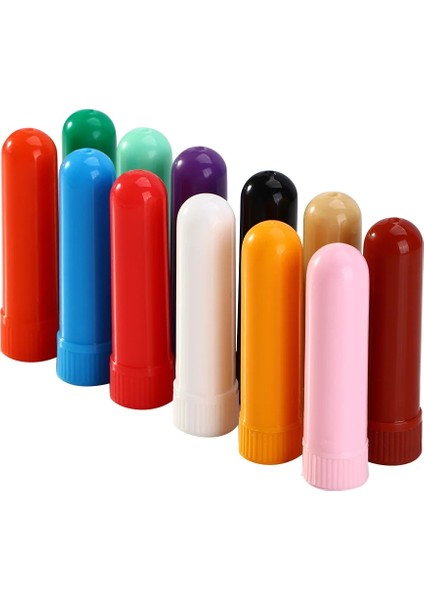 Rastgele Renk 12 Adet Uçucu Yağ Aromaterapi Boş Nazal Solunum Cihazı Çubukları Beyaz Pamuk Fitilleri ile 12 Boş Tüpler Taşınabilir Rastgele Renk (Yurt Dışından) modelleri