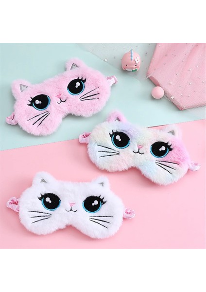 Siyah Sevimli Peluş Uyku Maskesi Büyük Gözler Peluş Göz Bandı Çocuklar Kedi Gölgeleme Göz Maskesi Seyahat Dinlenme Uyku Yardımı Eyepatch 2022 (Yurt Dışından) modelleri
