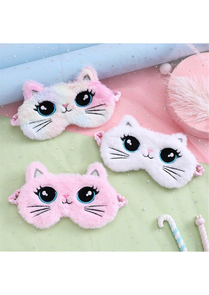 Siyah Sevimli Peluş Uyku Maskesi Büyük Gözler Peluş Göz Bandı Çocuklar Kedi Gölgeleme Göz Maskesi Seyahat Dinlenme Uyku Yardımı Eyepatch 2022 (Yurt Dışından) fırsatları