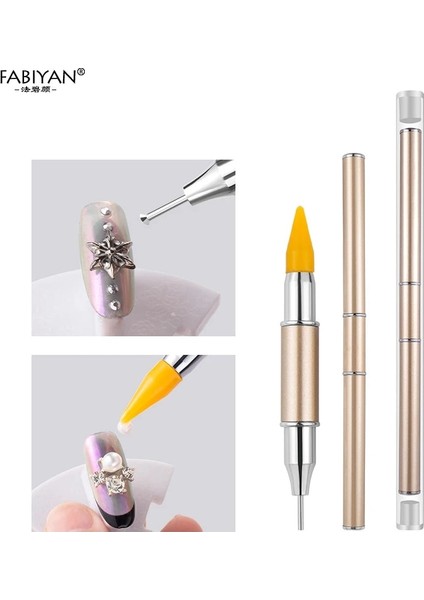 Pembe 1 Nail Art Balmumu Süsleyen Kalem Kalem Tırnak Taklidi Seçici Mücevher Boncuk Araçları Kendinden Yapışkanlı (Yurt Dışından) indirimleri