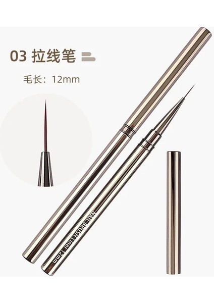 12MM Tırnak Resim Fırçası Tasarım Ucu Boyama Çizim Oyma Süsleyen Kalem Flatfan Astar Akrilik Jel Uv Lehçe Aracı Manikür Süsleyen Araçları (Yurt Dışından)