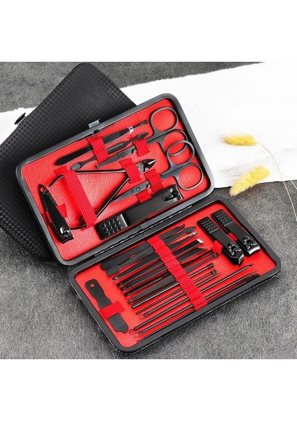 Black-7 7/12/18/23 Pcsprofesyonel Manikür Pedikür Seti Kesici Pedikür Makas Seti Kartal Kanca Taşınabilir Manikür Tırnak Makası Alet Seti (Yurt Dışından) fiyatları