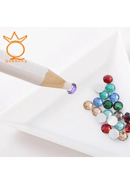 Açık Gri Tırnak Rhinestones Toplama Balmumu Kalem Kristal Taşlar Ahşap Kalem Seçici Rhinestones Dekorasyon Dıy Nail Art Pecil Aracı (Yurt Dışından) modelleri