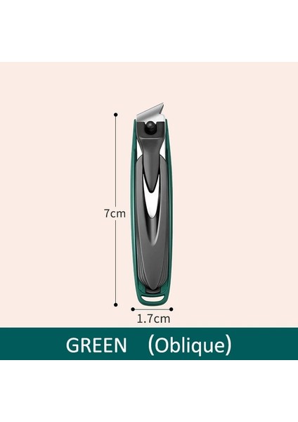 Yeşil Eğik Morandi Renkli Tırnak Makası Anti Sıçrama Tırnak Kesici Paslanmaz Çelik Manikür Araçları Tırnak Makası Ayrılabilir Tasarım (Yurt Dışından)