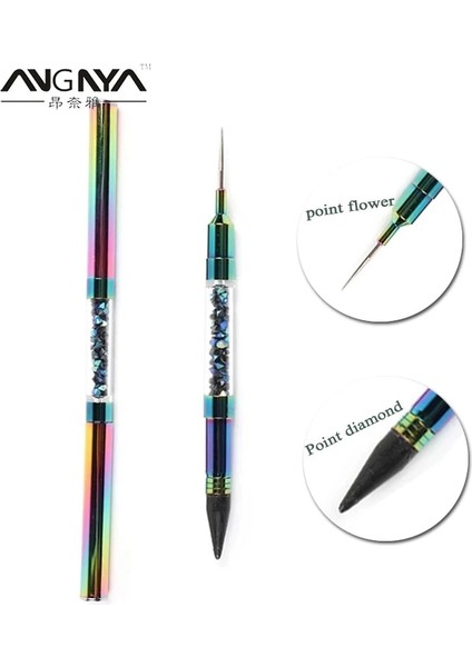 Göz Kamaştırıcı Renk Angnya Çift Uçlu Nail Art Süsleyen Kalem Mum Boya Taklidi Metal Kolu Boncuk Seçici Balmumu Kalem Göz Kamaştırıcı Renk Dıy Manikür Araçları (Yurt Dışından) fırsatları