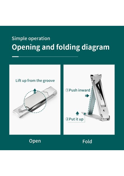 MR-3001GE Mr.green Katlanabilir Tırnak Makası Küçük ve Ince Taşınabilir Seyahat Tırnak Makası Paslanmaz Çelik Manikür Kesici Aletler Dosyaları (Yurt Dışından) indirimleri