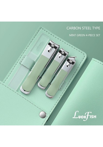 Açık Yeşil 4 Adet Yüksek Kaliteli Tırnak Dosya Tırnak Makası Clipper Manikür Pedikür Seti Kullanımı Uygun Manikür Seti Seyahat Için Sağlam (Yurt Dışından) fırsatları