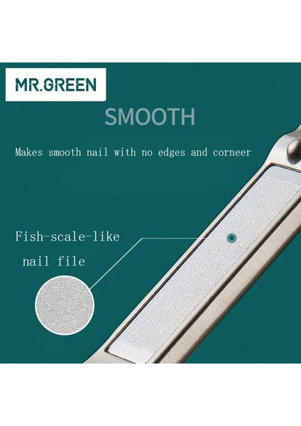 L Mr.green Paslanmaz Çelik Tırnak Makası Giyotin Pedikür Bakımı Tırnak Makası Profesyonel Balık Pulu Tırnak Törpüsü Tırnak Makası Araçları (Yurt Dışından) fırsatları