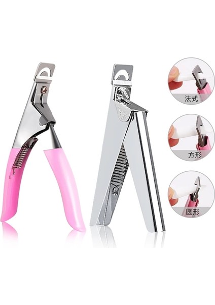 TR024-10 U-Şekilli Fransız Yanlış Tırnak Makası Akrilik Ipuçları Capsuales Kesici Tırnak Makası Profesyonel Sahte Tırnak Ipuçları Kesici Manikür Araçları (Yurt Dışından)