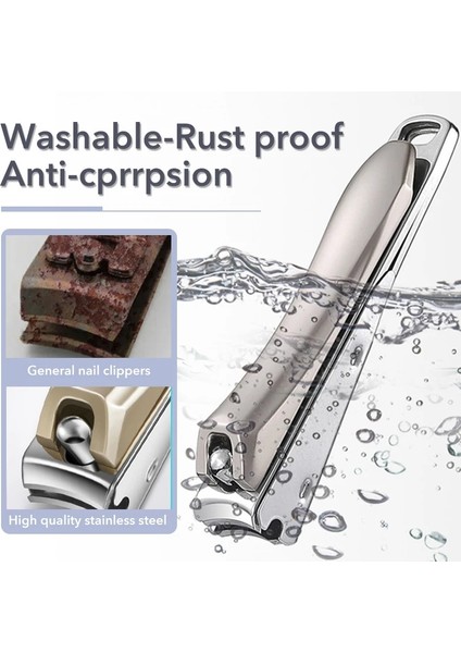 Siyah-Düz 1 Adet Profesyonel Paslanmaz Çelik Tırnak Makası Parmak Ayak Tırnak Kesici Makinesi Manikür Pedikür Çivi Giyotin Ayak Bakımı Aracı (Yurt Dışından) indirimleri