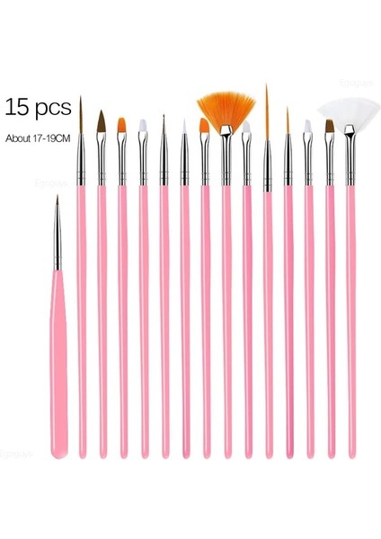 No.19 5 Adet Renkli Çift Uçlu Akrilik Çelik Süsleyen Kalem Rhinestones Seçici Toplama Tırnak Resim Fırçası Kabartma Vida Girdap Çıtçıt Noktalayıcı (Yurt Dışından)