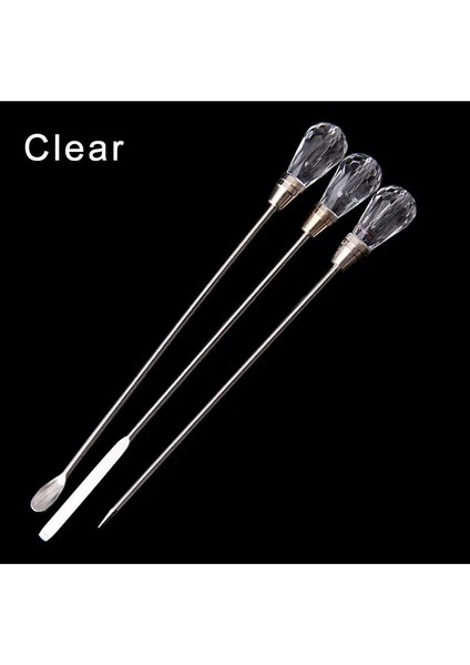 Açık Yeşil 1 Adet Nail Art Karıştırma Çubuğu Araçları Akrilik Toz Sıvı Uv Jel Kaşık Spatula Pin Süsleyen Kalem Tırnak Tutkal Tırnak Manikür Aracı (Yurt Dışından)