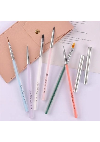 B07 1 Adet Tırnak Resim Fırçası Akrilik Şeffaf Saplı Astar Çizim Uv Jel Kalem Fransız Fırçalar Yarım Ay Şekli Degrade Manikür Aracı (Yurt Dışından) modelleri