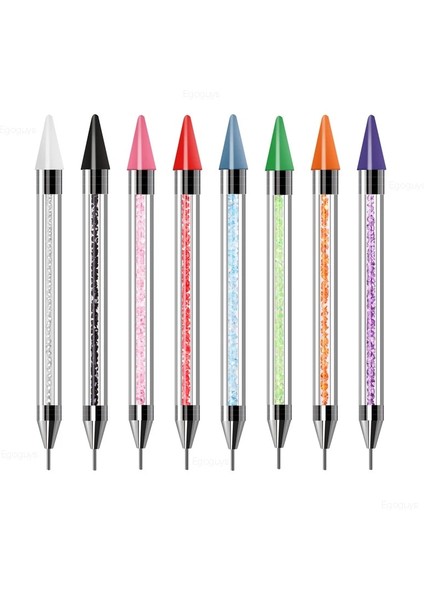 Fildişi 1 Adet Çift Kafaları Akrilik Metal Süsleyen Balmumu Kalem Rhinestones Mücevher Seçici Kristal Toplama Nail Art Çiviler Dotter Dıy Nokta Matkap Araçları (Yurt Dışından) fiyatları