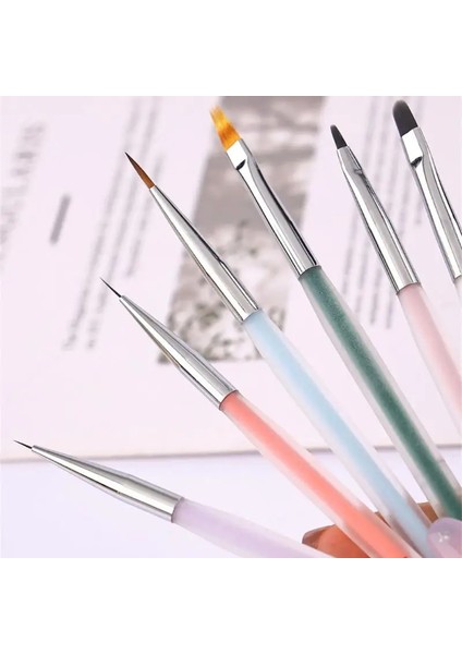 B07 1 Adet Tırnak Resim Fırçası Akrilik Şeffaf Saplı Astar Çizim Uv Jel Kalem Fransız Fırçalar Yarım Ay Şekli Degrade Manikür Aracı (Yurt Dışından) fırsatları